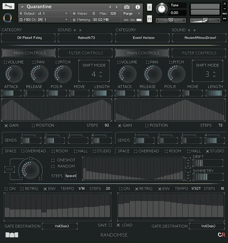 Audio Reward Quarantine interface