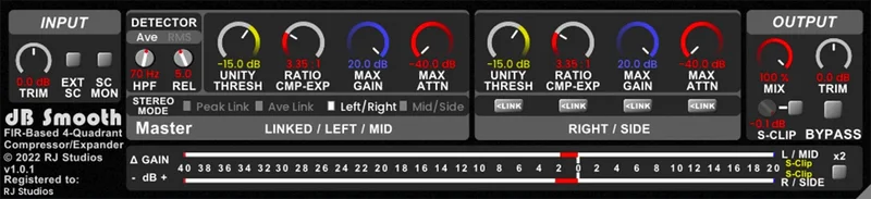 Raising Jake Studios dB Smooth interface