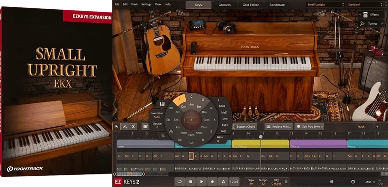 Toontrack EKX Small Upright interface