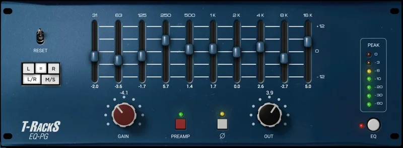 IK Multimedia T-RackS EQ-PG interface