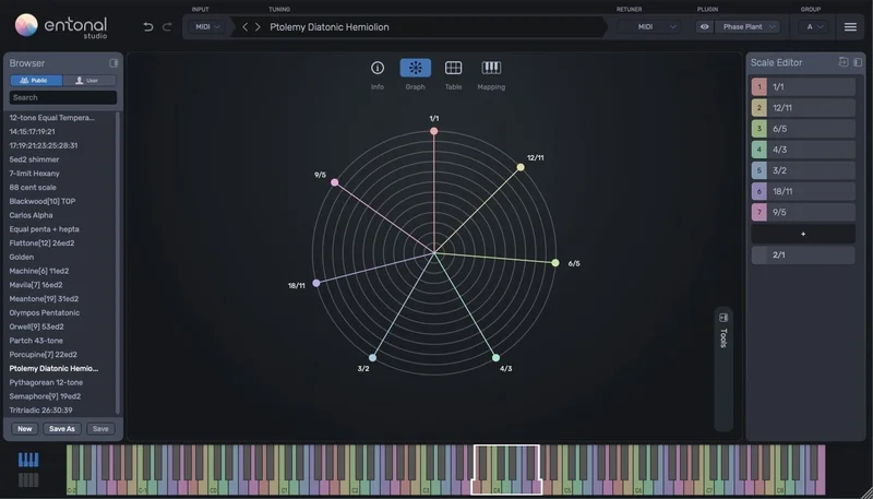 Node Audio Entonal Studio interface