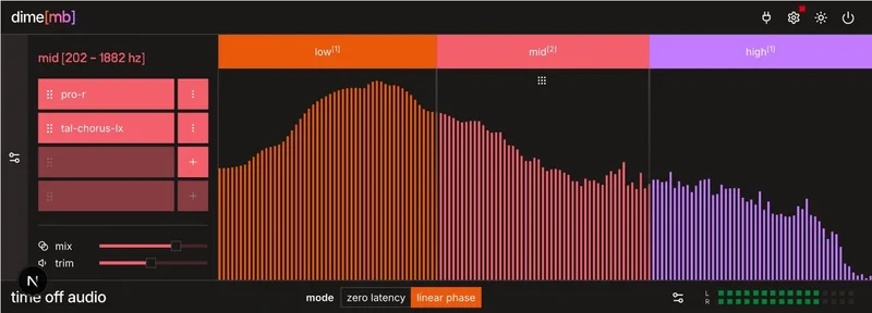 time off audio dime[mb] interface