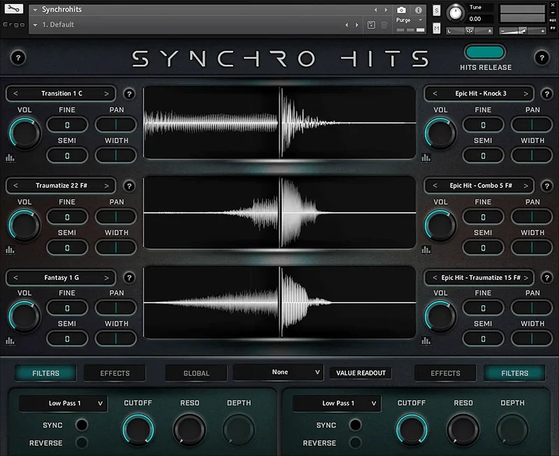 Ergo Kukke Synchro Hits interface