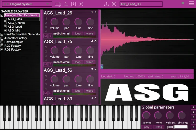 Audio Blast Analogue Stab Generator interface