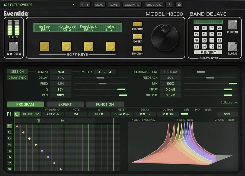 Eventide H3000 Band Delays MKII interface