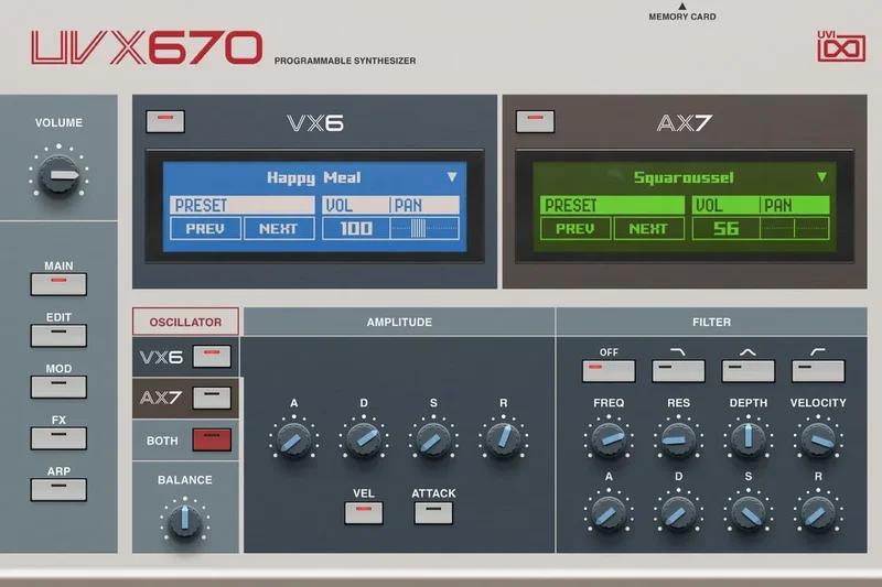 UVI UVX670 interface