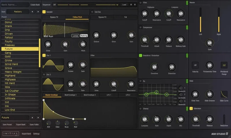 Initial Audio 808 Studio 2 interface