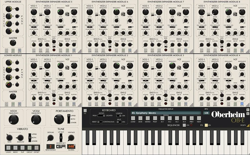 GForce Oberheim OB-E V2 interface