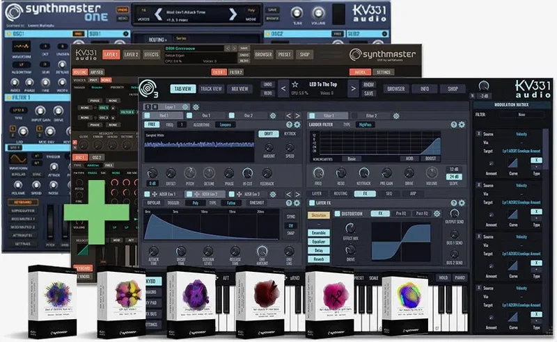 KV331 Audio SynthMaster Standard Bundle Upgrade from SynthMaster Player interface