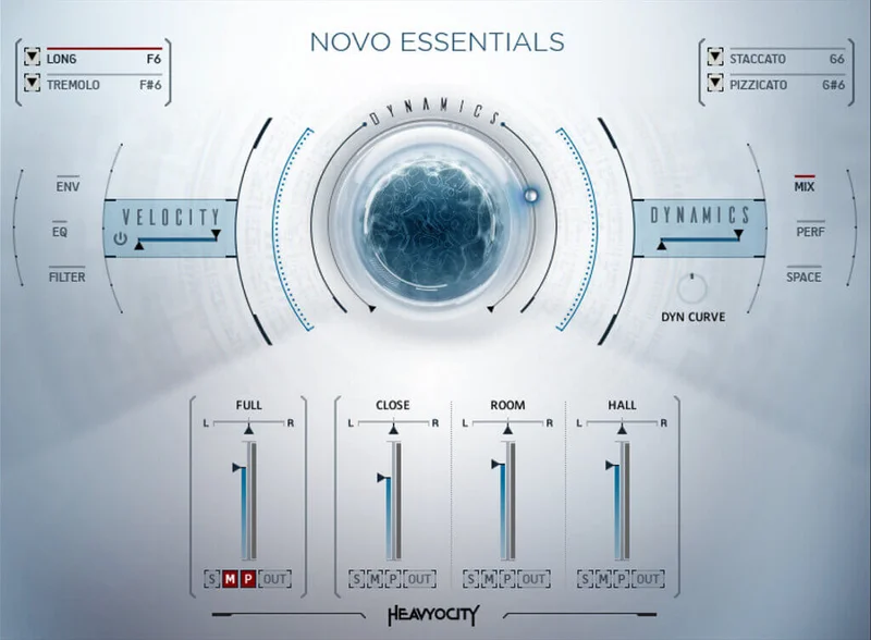 Heavyocity NOVO Essentials interface