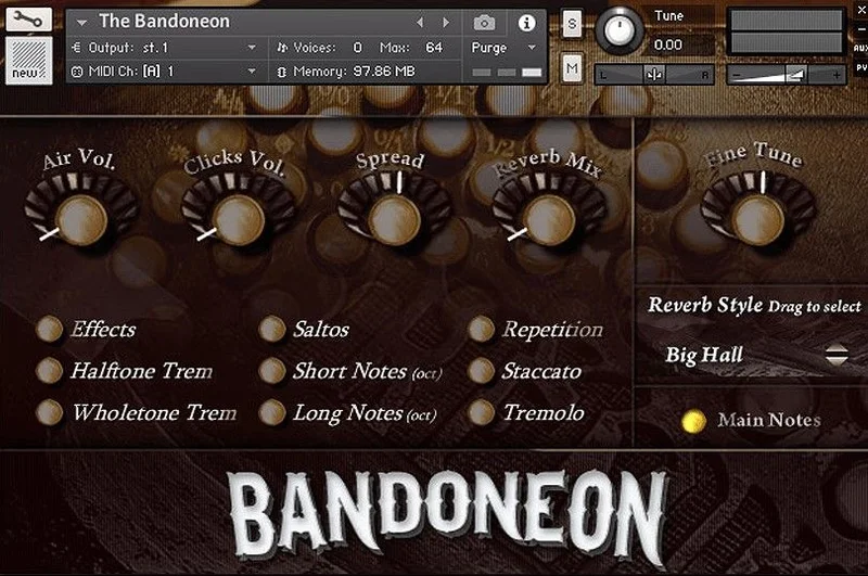 Loot Audio The Bandoneon interface