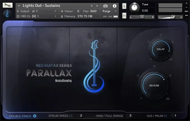 Musical Sampling Neo Guitar Series: Parallax interface