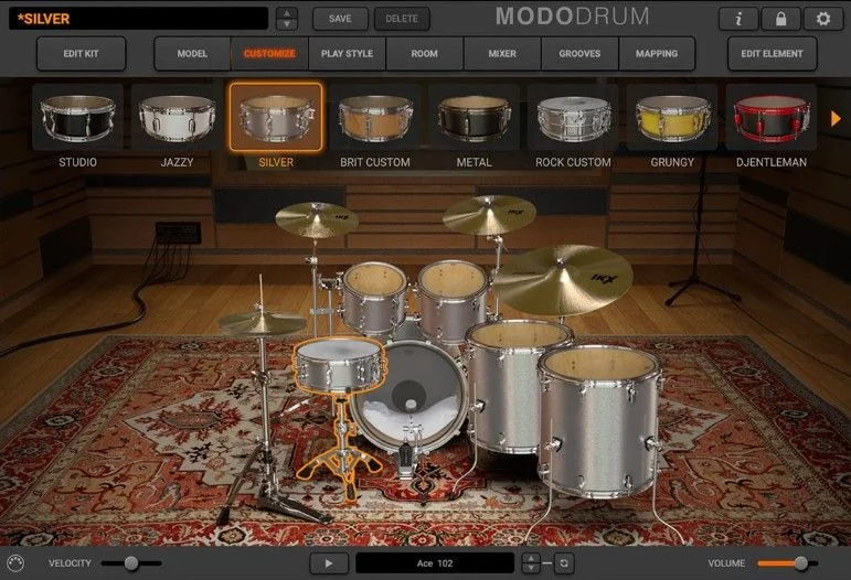 IK Multimedia MODO DRUM Kit - Silver interface