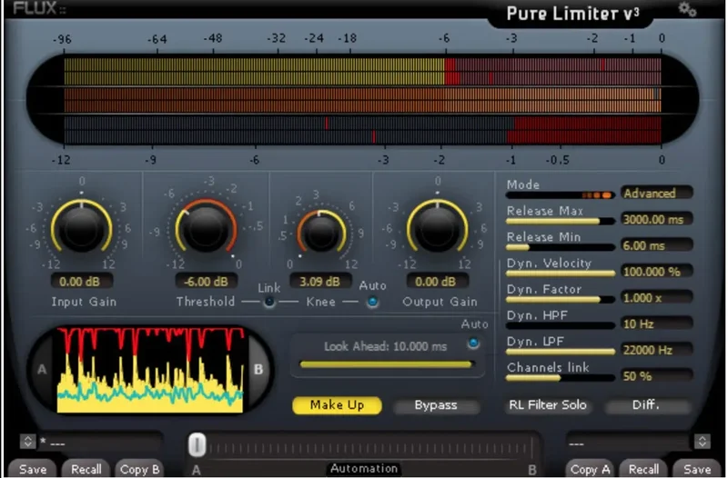 Flux Pure Limiter v3 interface