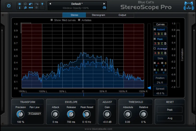 Blue Cat Audio StereoScope Pro interface