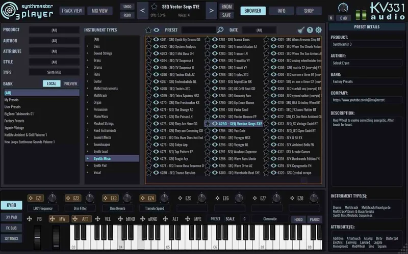 KV331 Audio SynthMaster 3 Player Upgrade from SynthMaster One interface
