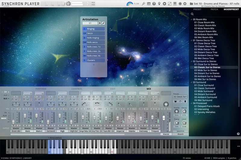 VSL BBO Percussion interface
