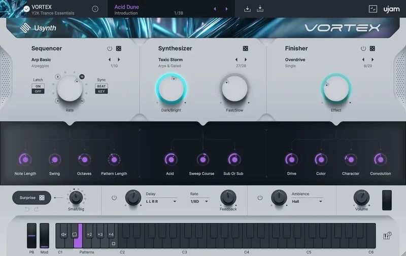 UJAM Usynth VORTEX Loyalty interface