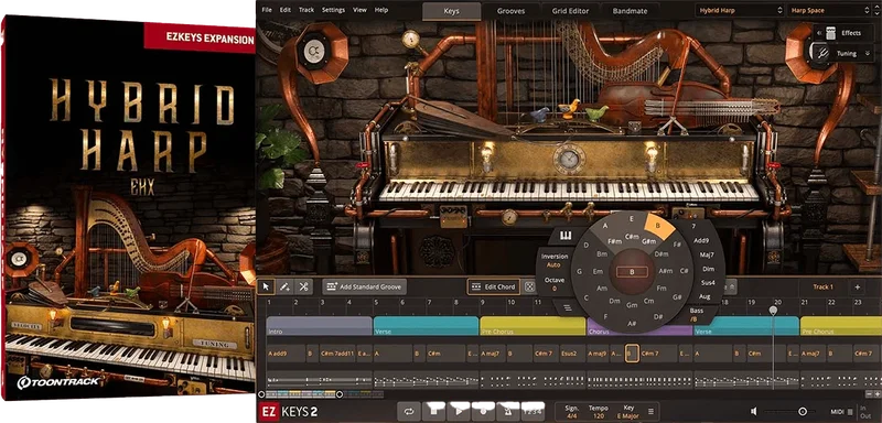 Toontrack EKX: Hybrid Harp interface