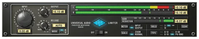 Universal Audio Precision Limiter interface