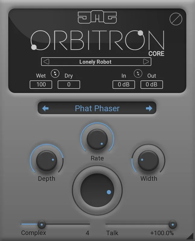 United Plugins Orbitron Core interface