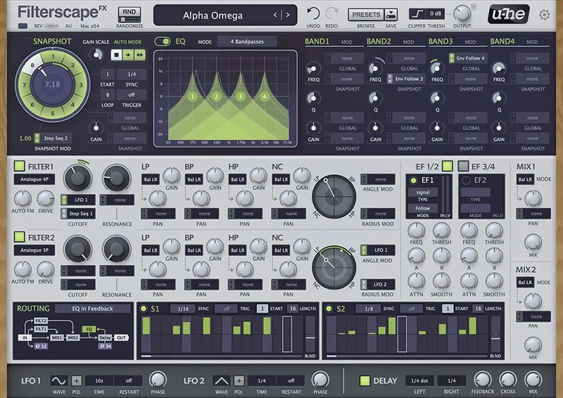 u-he Filterscape 1.5 interface