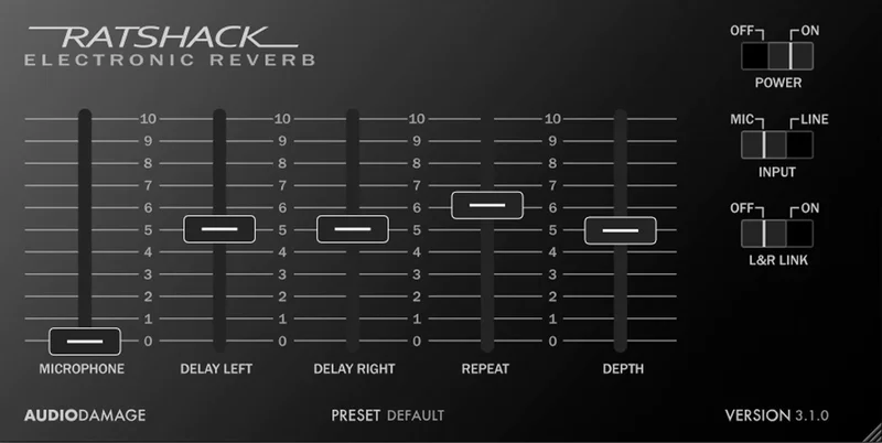 Audio Damage Ratshack Reverb 3 interface