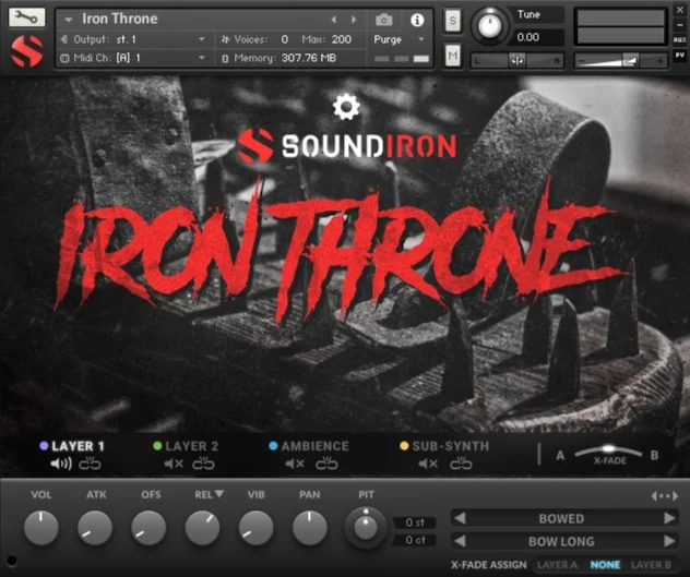 Soundiron Iron Throne interface