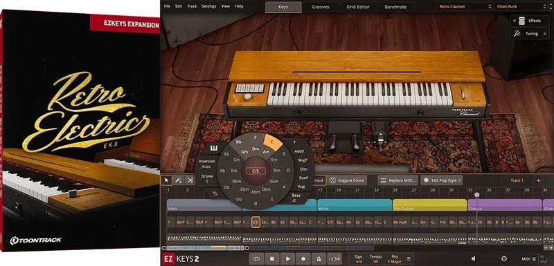 Toontrack EKX Retro Electrics interface