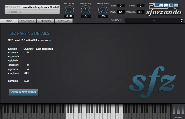 THEPHONOLOOP Cassette Vibraphone for SFZ Player interface