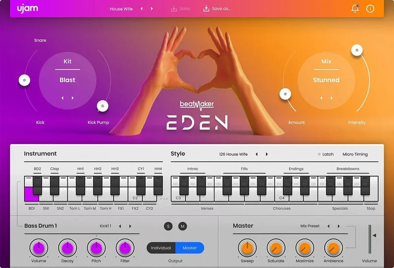 UJAM Beatmaker EDEN 2 Loyalty interface