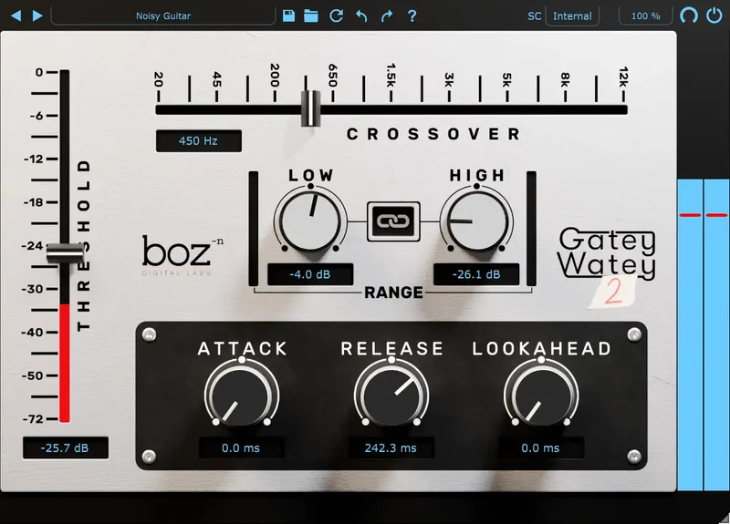 Boz Digital Labs Boz Gatey Watey 2 interface