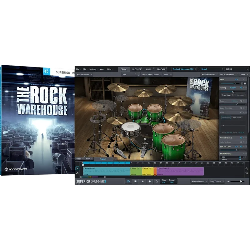 Toontrack SDX The Rock Warehouse interface