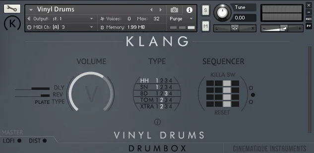 KLANG DRUMBOX: Vinyl Drums interface