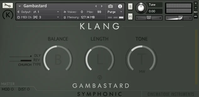 KLANG SYMPHONIC: Gambastard interface