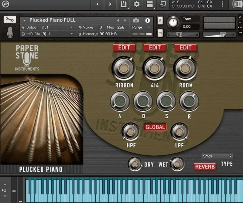 Loot Audio Plucked Piano interface