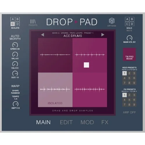 Soundtrax Drop Pad 3 interface