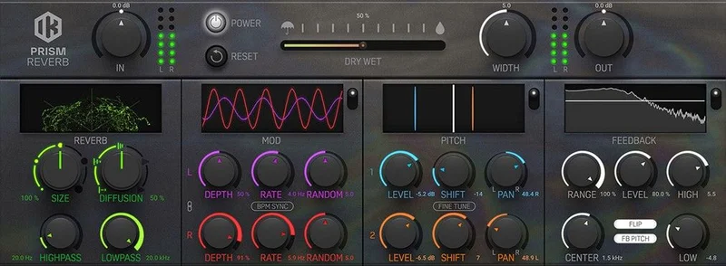 IK Multimedia Prism Reverb interface