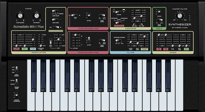 Cherry Audio Surrealistic MG-1 Plus interface