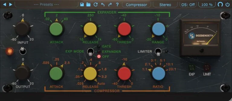 Boz Digital Labs +10db Compressor V2 interface