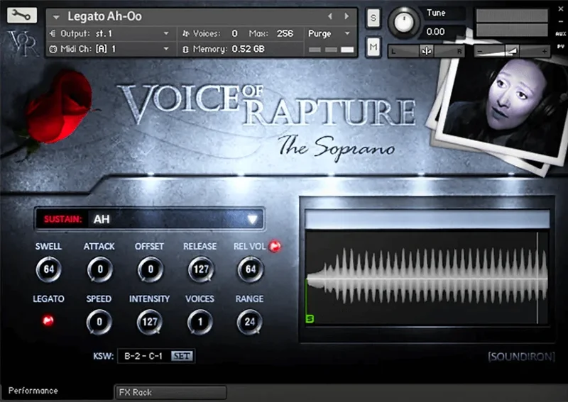 Soundiron Voices of Rapture: The Soprano interface