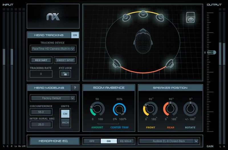Waves Nx – Virtual Mix Room over Headphones interface