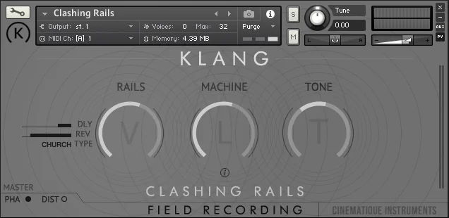 KLANG FIELD RECORDING: Clashing Rails interface