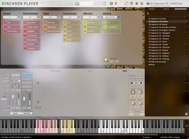 VSL SYNCHRON-ized VSL Vienna Choir interface