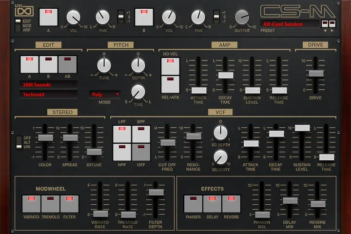 UVI CS-M interface