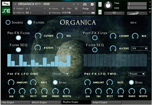 Loot Audio Organica interface