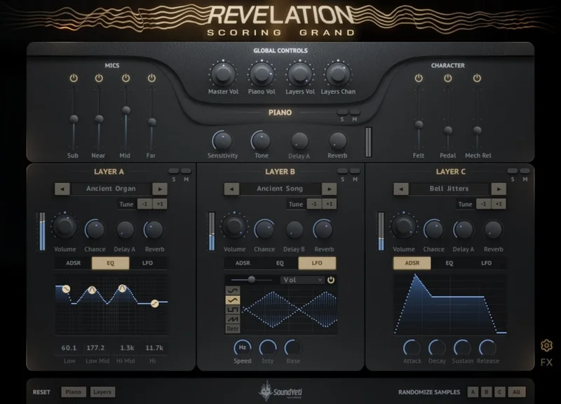 Sound Yeti Revelation Scoring Grand interface