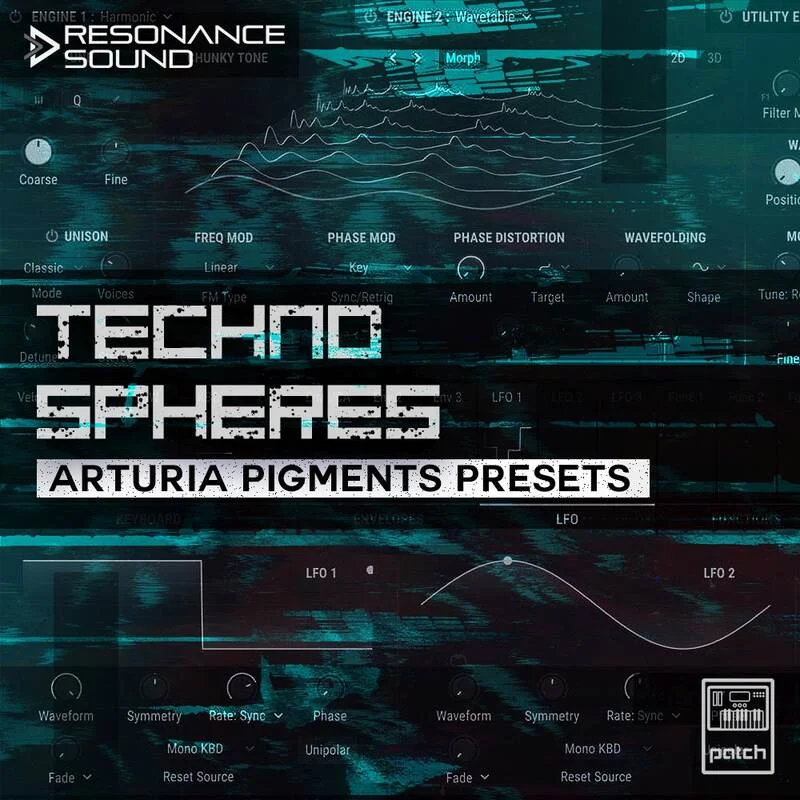 Resonance Sound Techno Spheres for Arturia Pigments interface