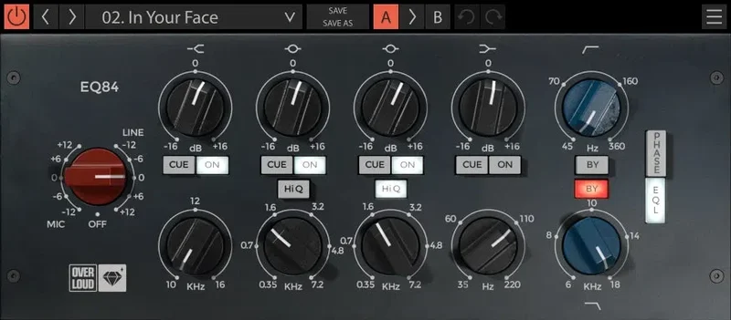 Overloud GEM EQ84 interface