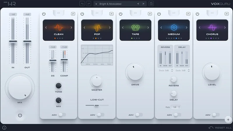 THR VoxGuru interface